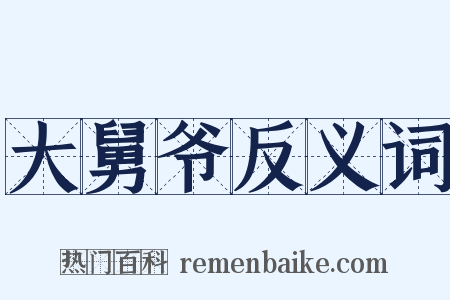 大舅爷反义词是什么意思的图片